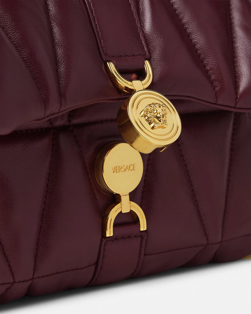 VERSACE KLEIO QUILTED SHOULDER BAG