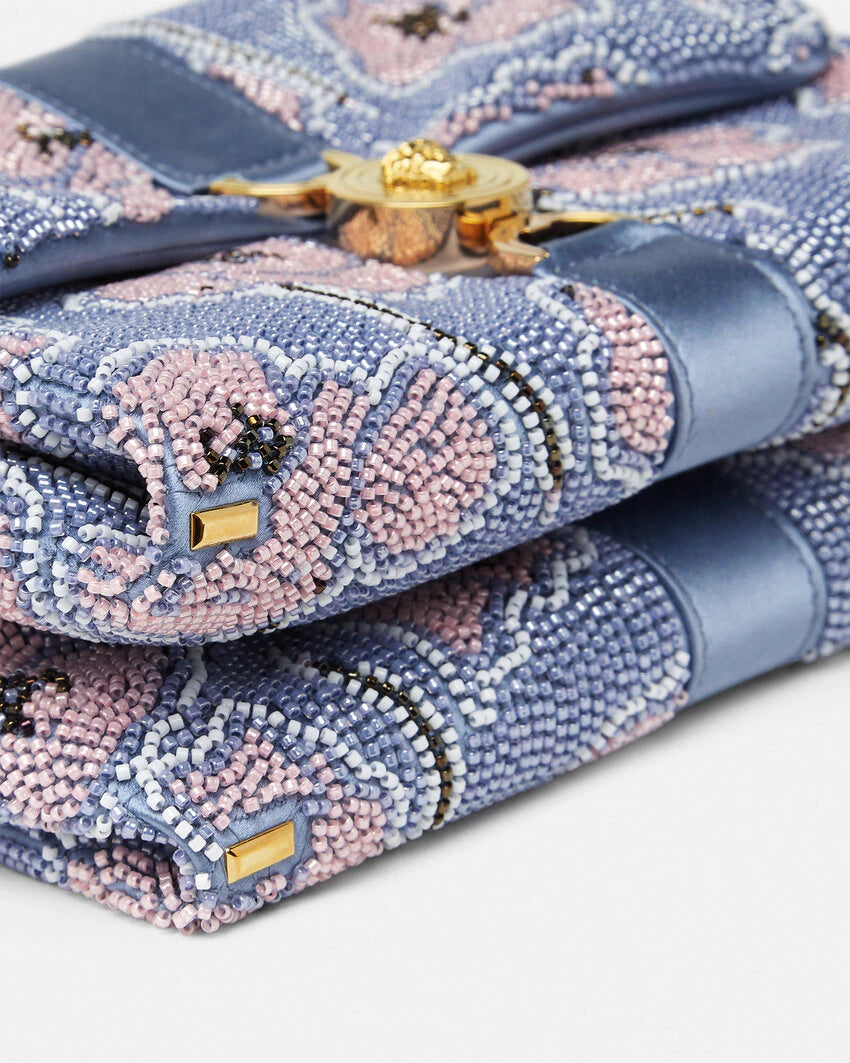 VERSACE EMBELLISHED KLEIO SHOULDER BAG