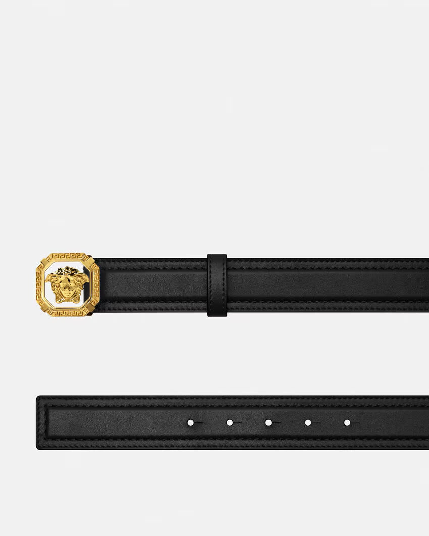 VERSACE La Medusa Leather Belt 3,5 cm