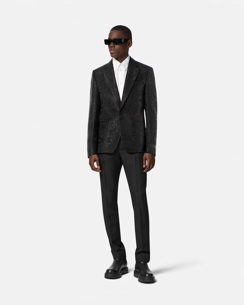 VERSACE Barocco Jacquard Single-Breasted Blazer
