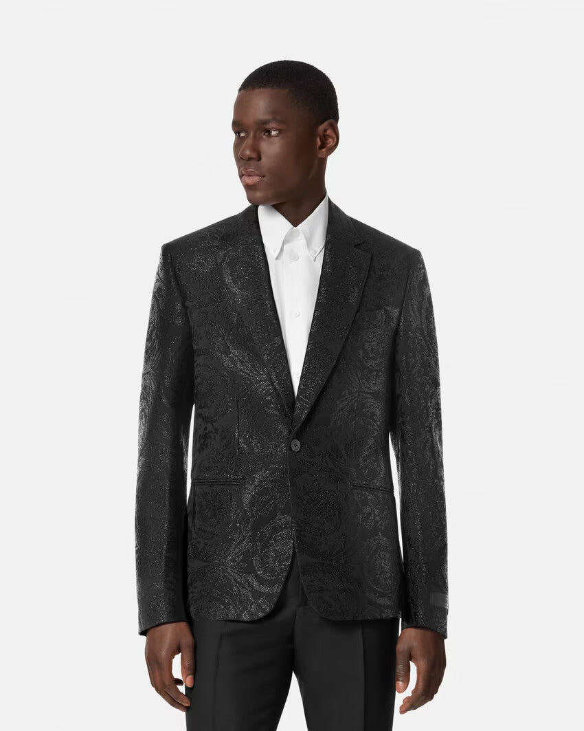 VERSACE Barocco Jacquard Single-Breasted Blazer