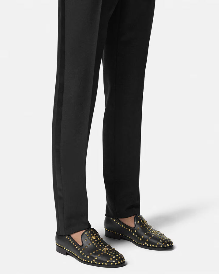 VERSACE Studded Medusa Slippers