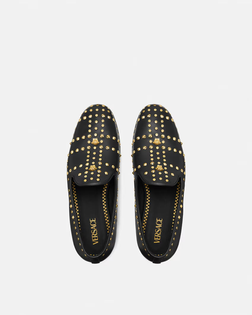 VERSACE Studded Medusa Slippers