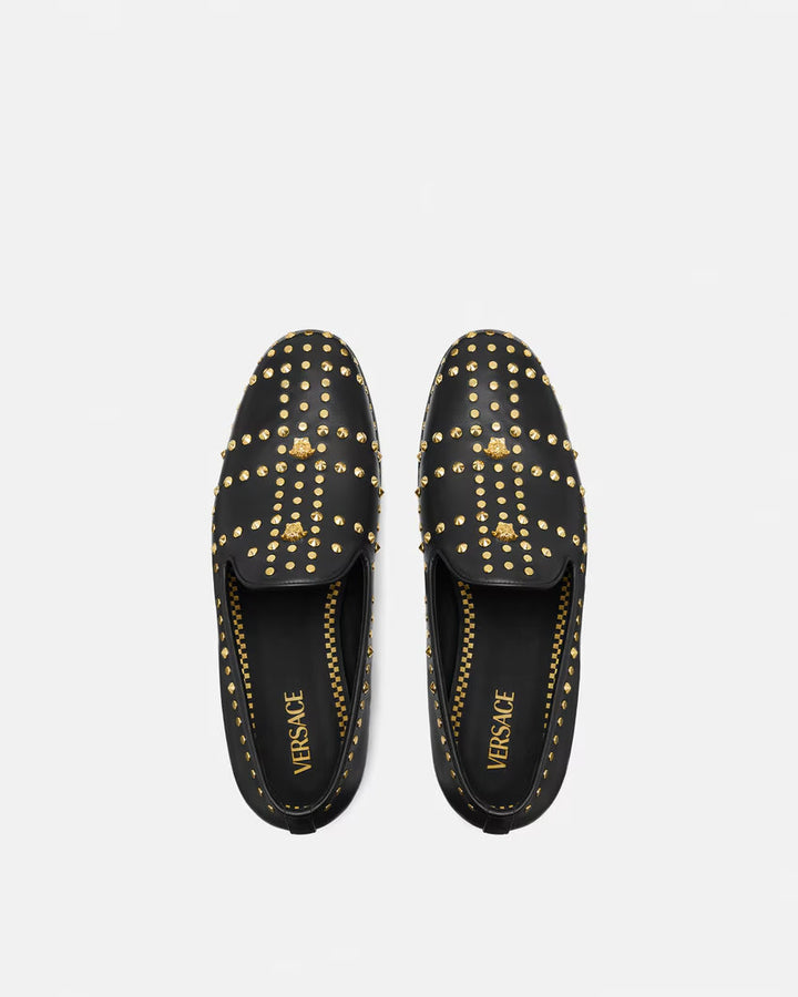 VERSACE Studded Medusa Slippers