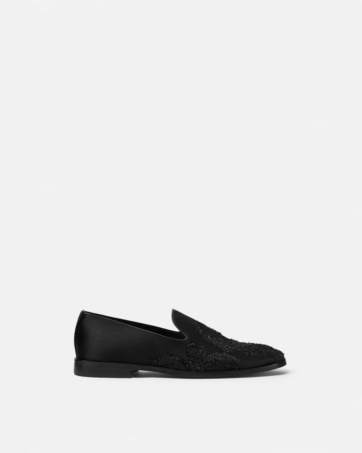 VERSACE Embroidered Barocco Medusa Slippers