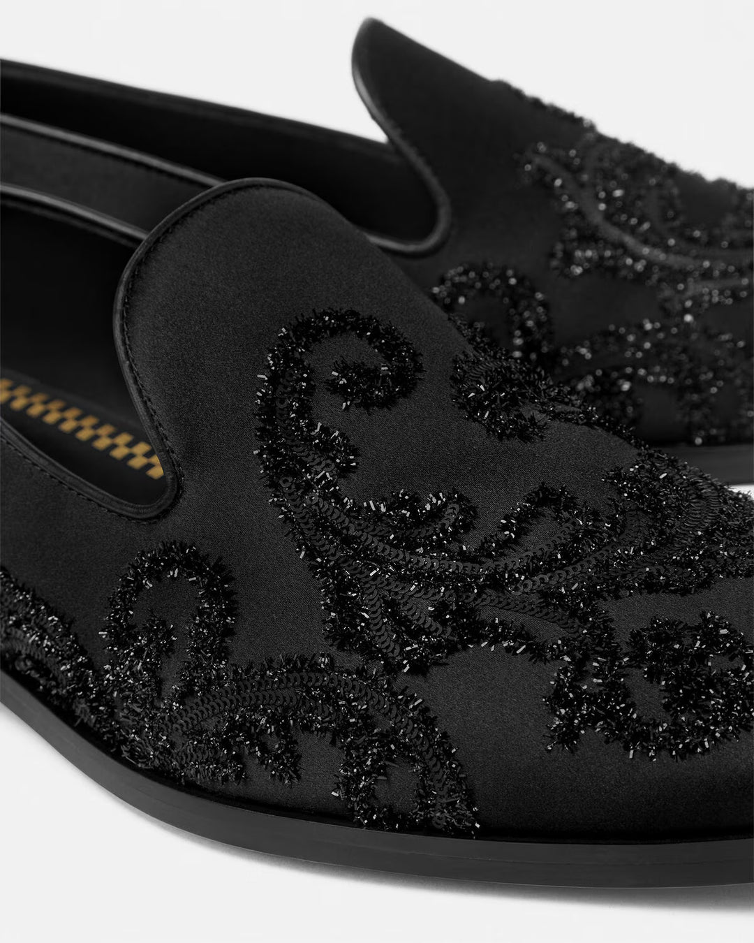 VERSACE Embroidered Barocco Medusa Slippers