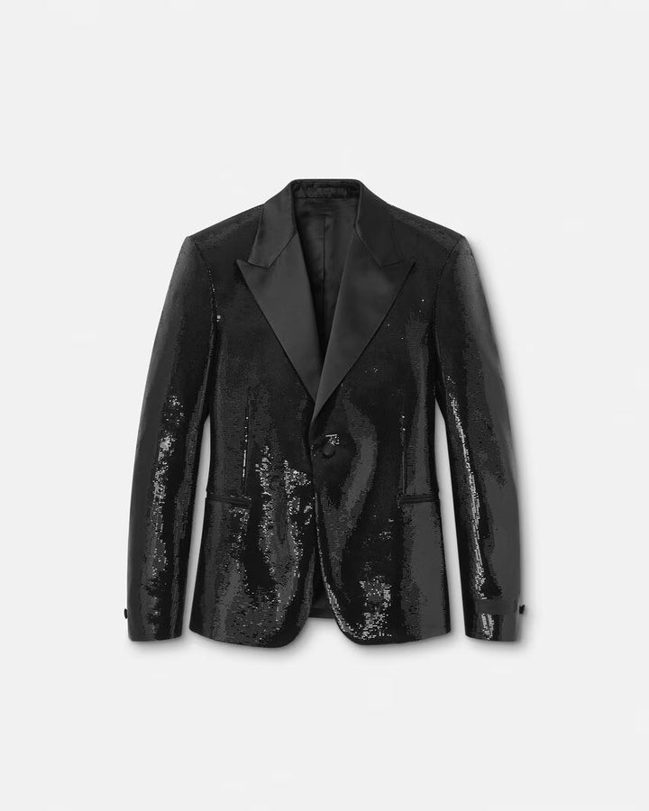 VERSACE Embellished Single-Breasted Blazer