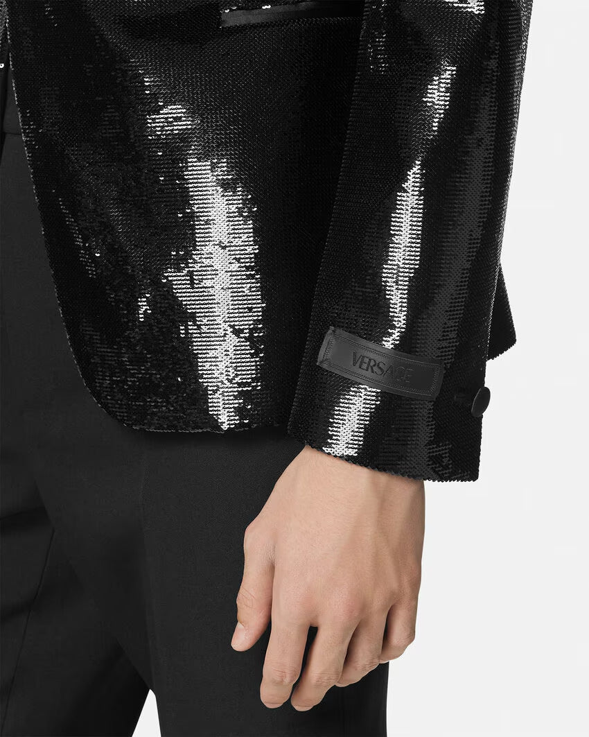 VERSACE Embellished Single-Breasted Blazer