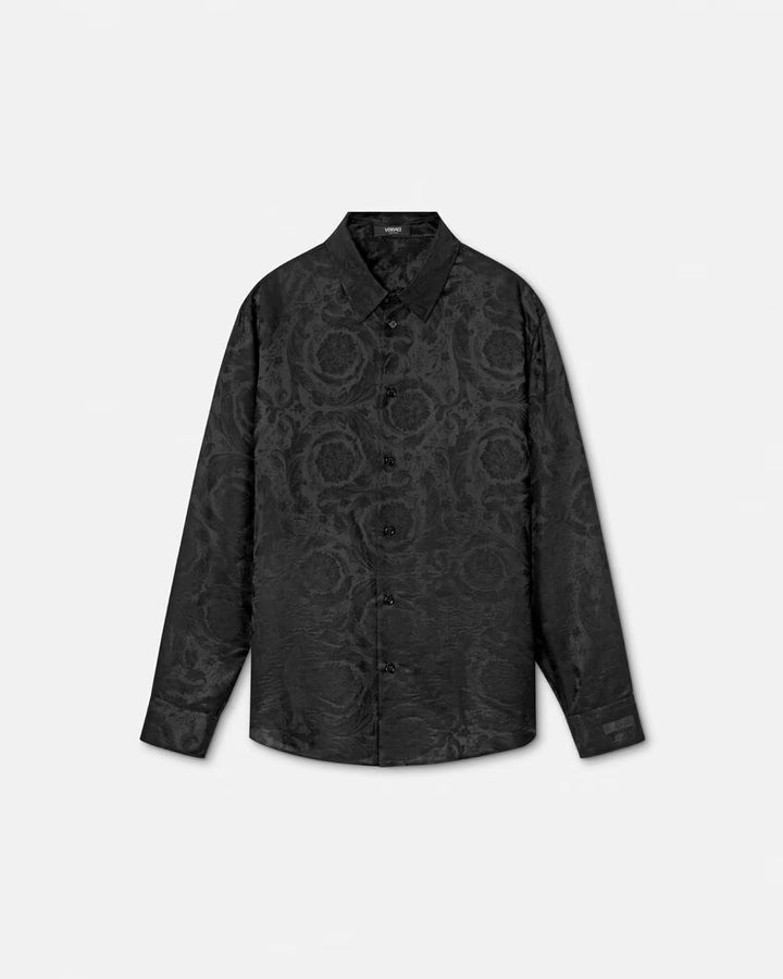 Versace BAROCCO JACQUARD SILK-BLEND SHIRT