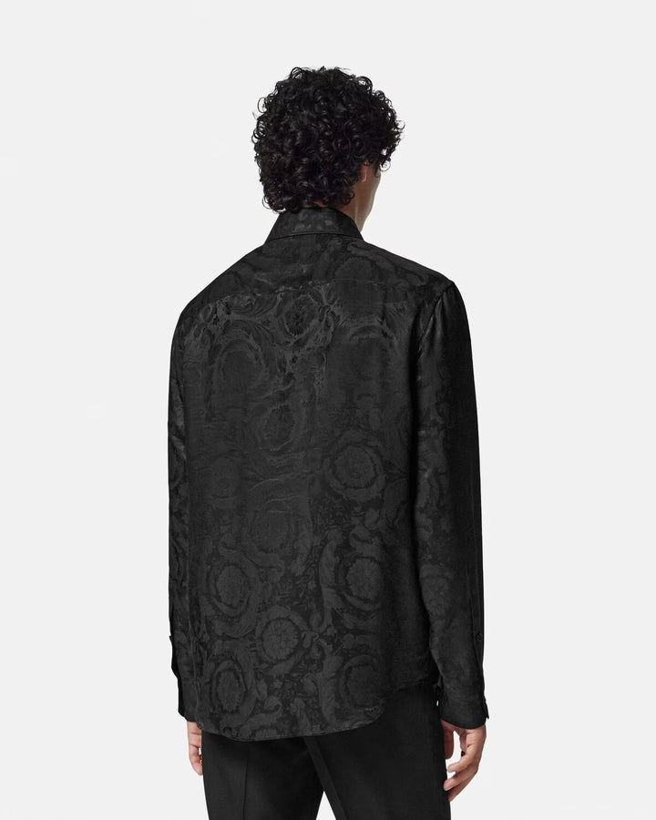Versace BAROCCO JACQUARD SILK-BLEND SHIRT