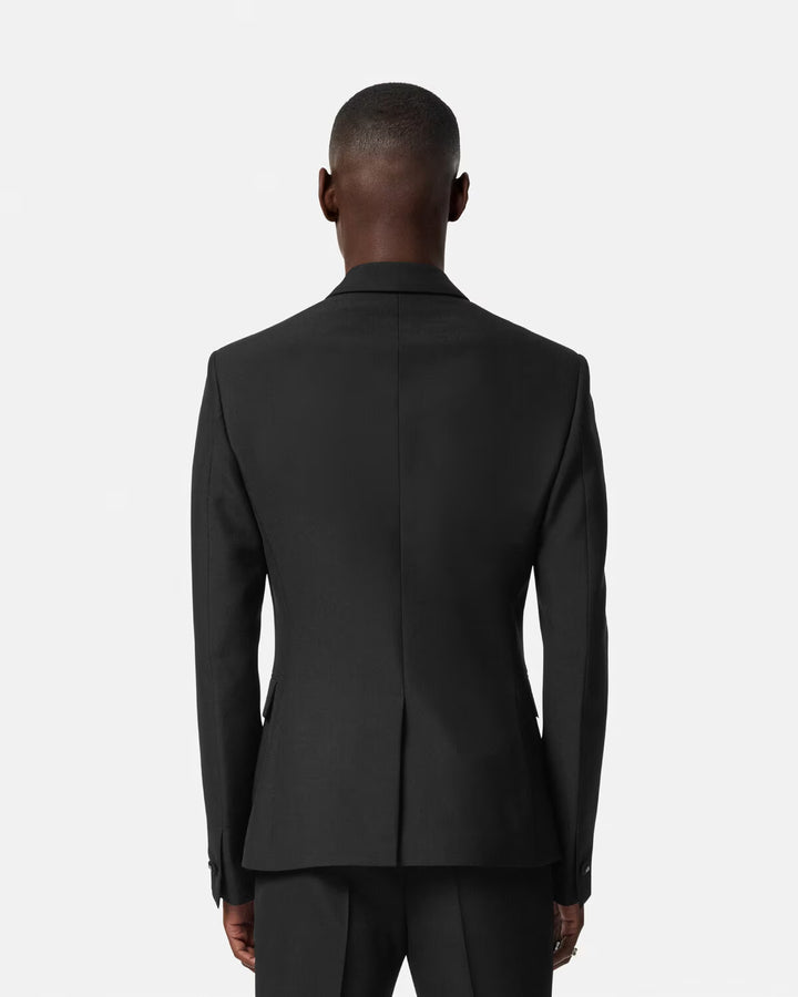 VERSACE Mohair-Blend Double-Breasted Blazer