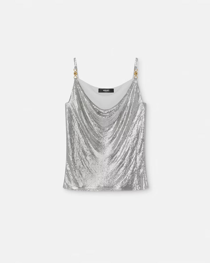Versace METAL MESH CAMISOLE TOP