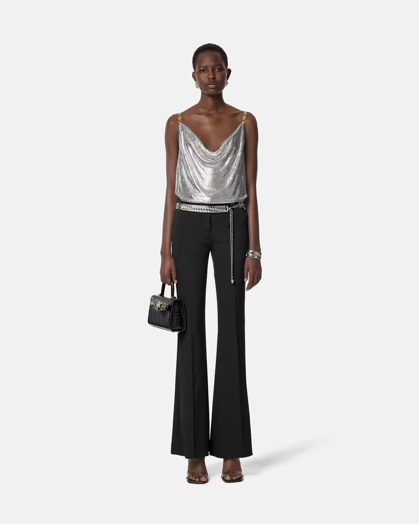 Versace METAL MESH CAMISOLE TOP