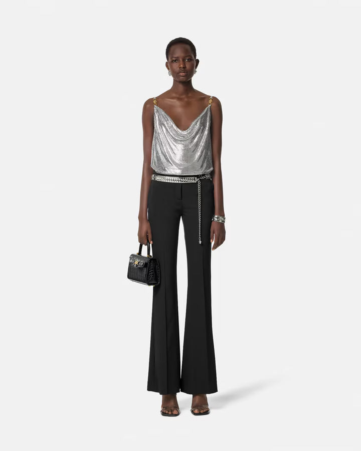 Versace METAL MESH CAMISOLE TOP