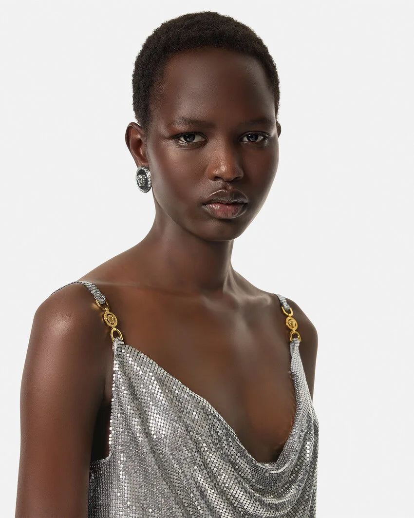Versace METAL MESH CAMISOLE TOP