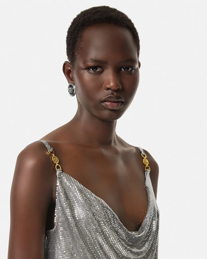 Versace METAL MESH CAMISOLE TOP