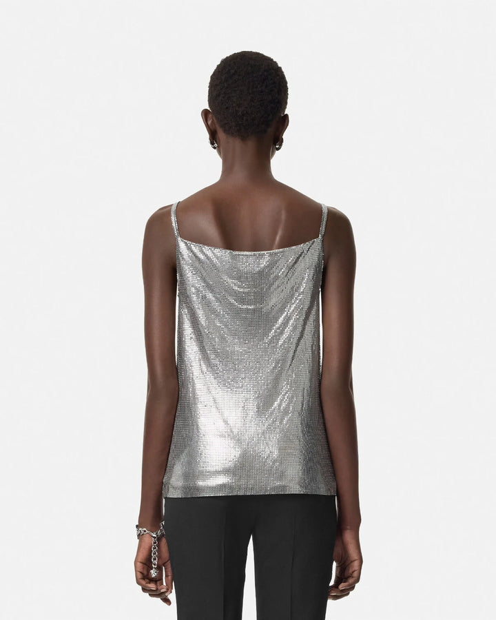 Versace METAL MESH CAMISOLE TOP