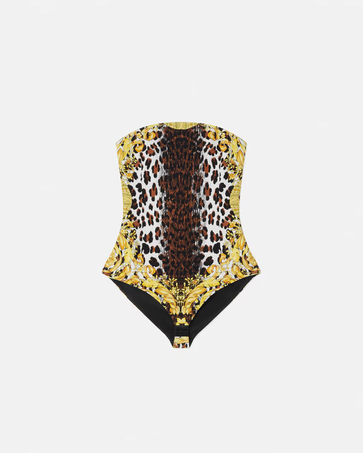 Versace WILD BAROCCO SILK CADY CORSET BODYSUIT