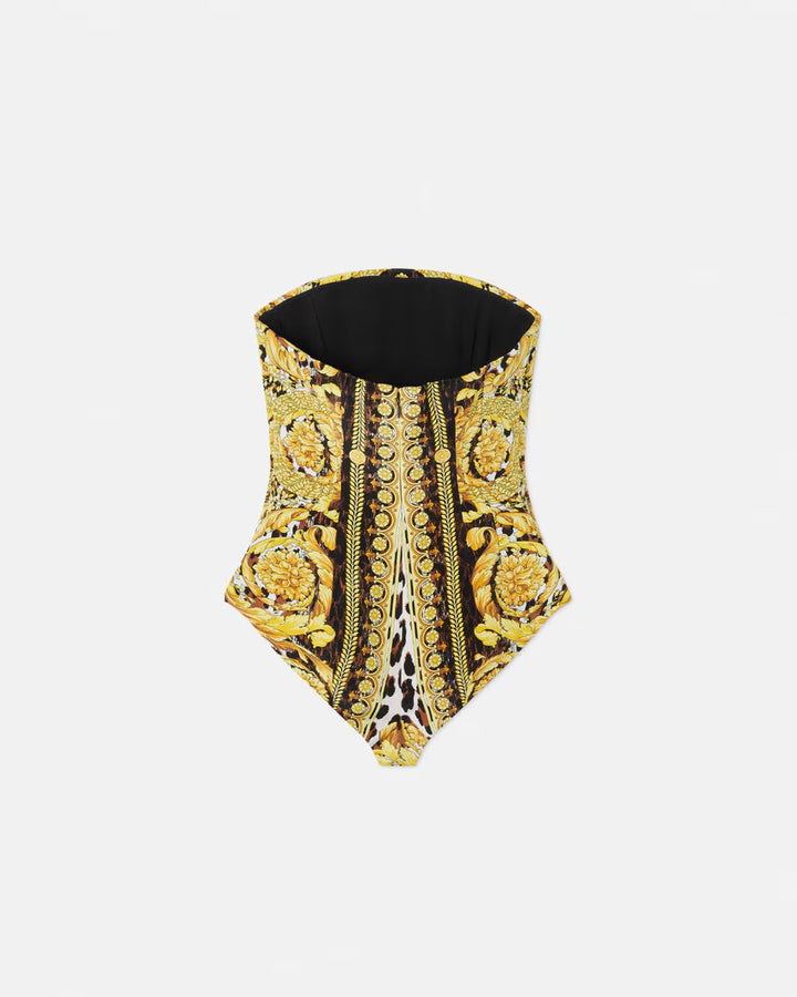 Versace WILD BAROCCO SILK CADY CORSET BODYSUIT