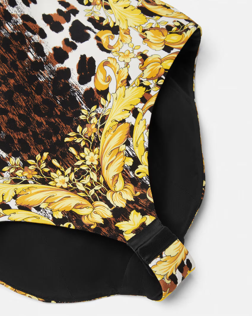 Versace WILD BAROCCO SILK CADY CORSET BODYSUIT