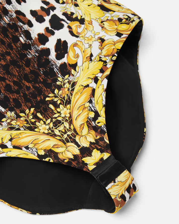 Versace WILD BAROCCO SILK CADY CORSET BODYSUIT