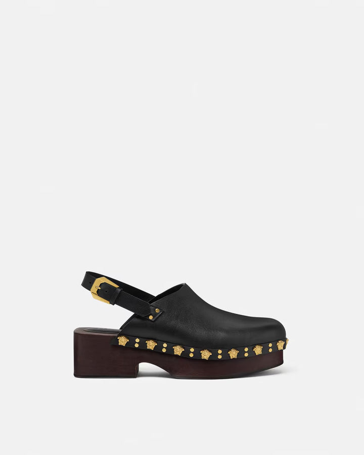 VERSACE Studded Stack Clogs