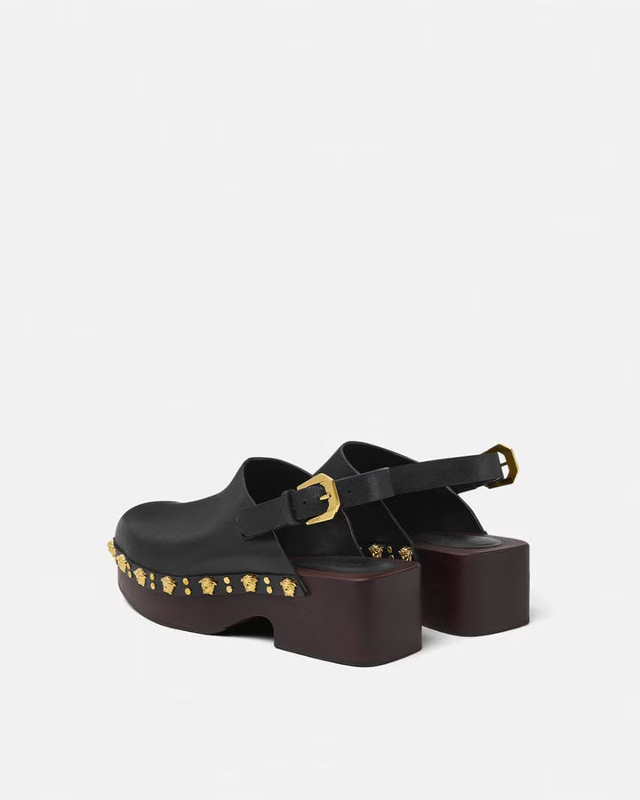VERSACE Studded Stack Clogs
