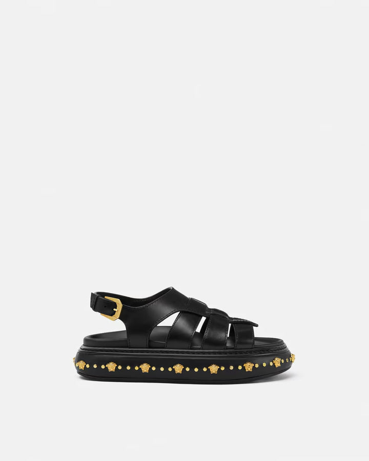 VERSACE Studded Stack Sandals
