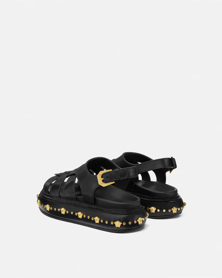 VERSACE Studded Stack Sandals