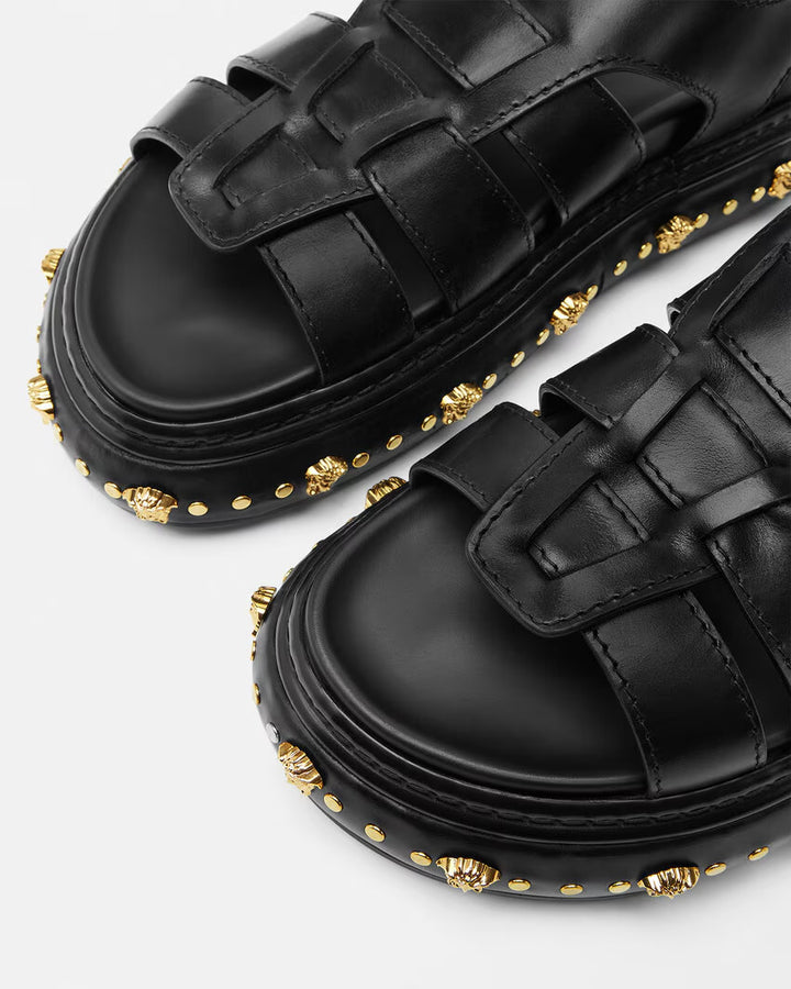 VERSACE Studded Stack Sandals