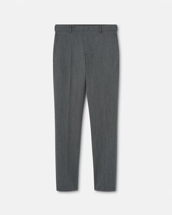 VERSACE Mouliné Wool Formal Pants