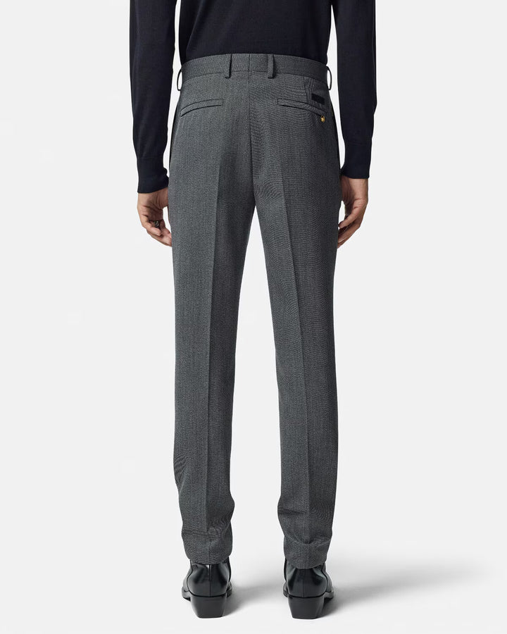 VERSACE Mouliné Wool Formal Pants