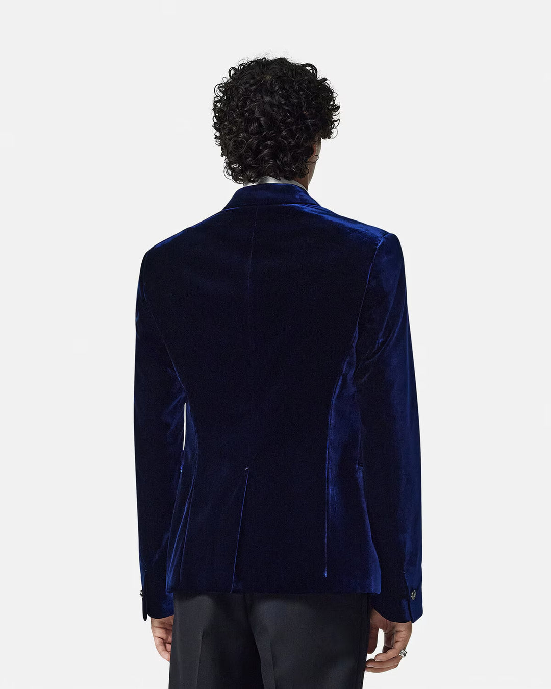 VERSACE Velvet Single-Breasted Blazer