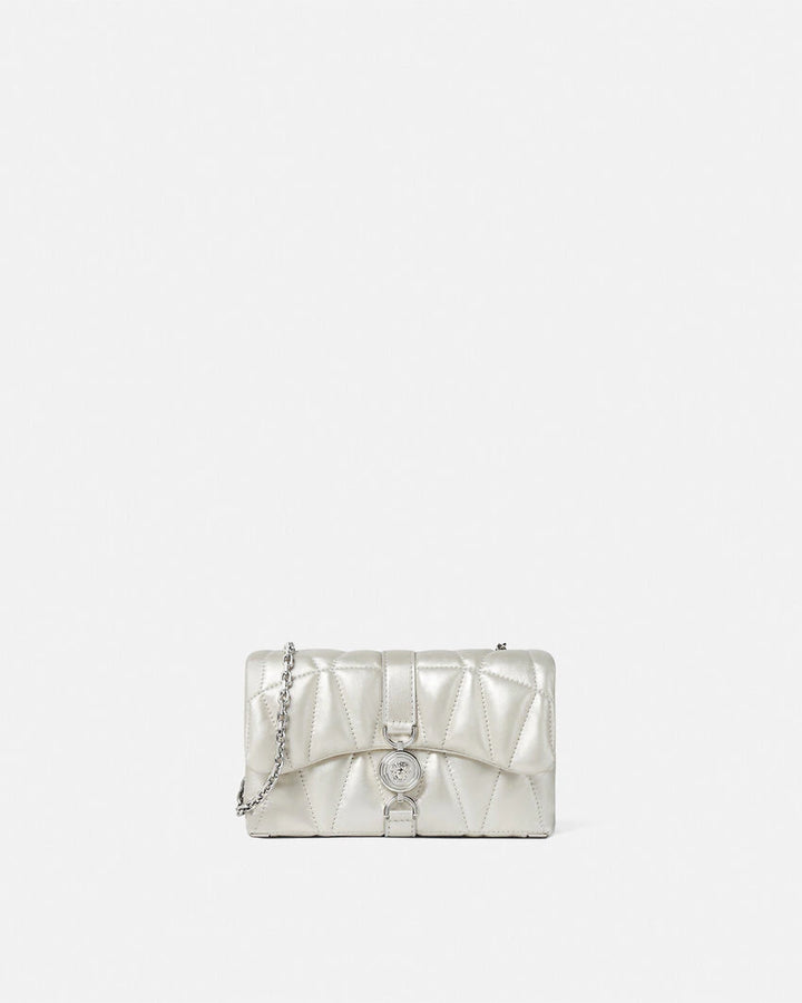 VERSACE KLEIO METALLIC QUILTED MINI BAG