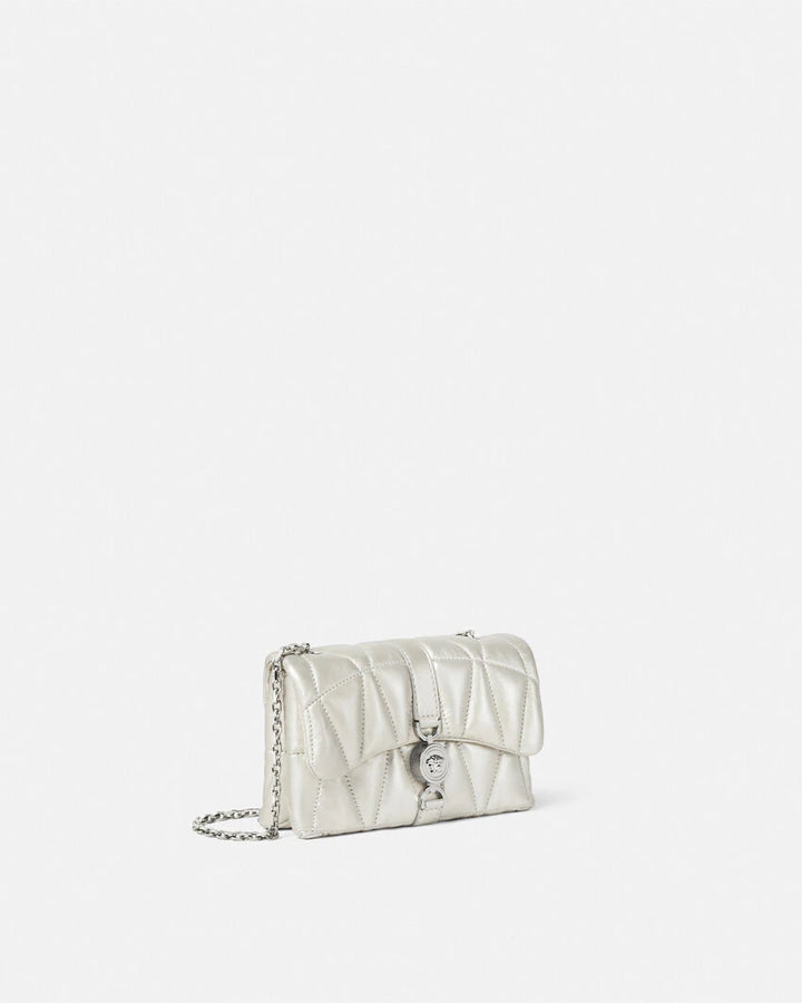 VERSACE KLEIO METALLIC QUILTED MINI BAG
