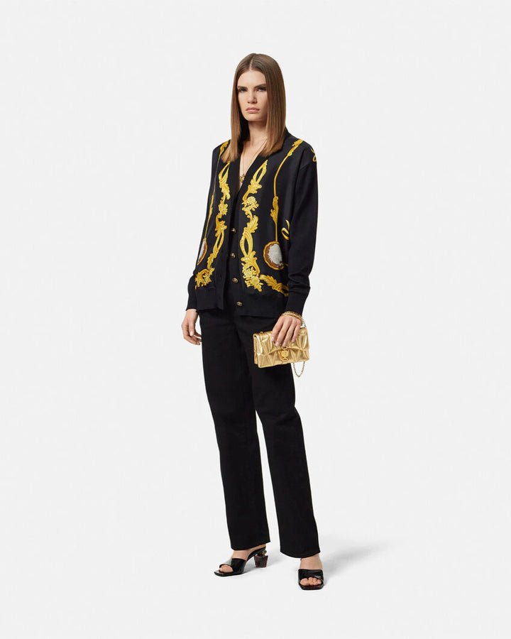 VERSACE KLEIO METALLIC QUILTED MINI BAG