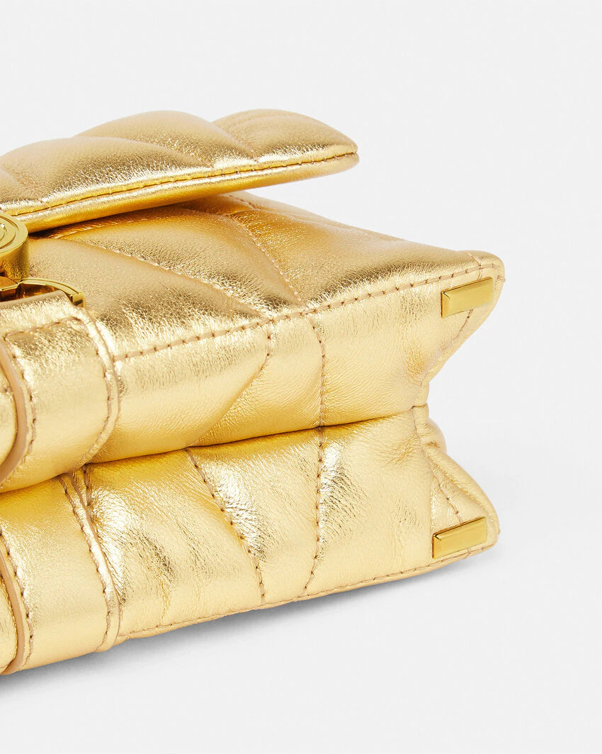 VERSACE KLEIO METALLIC QUILTED MINI BAG