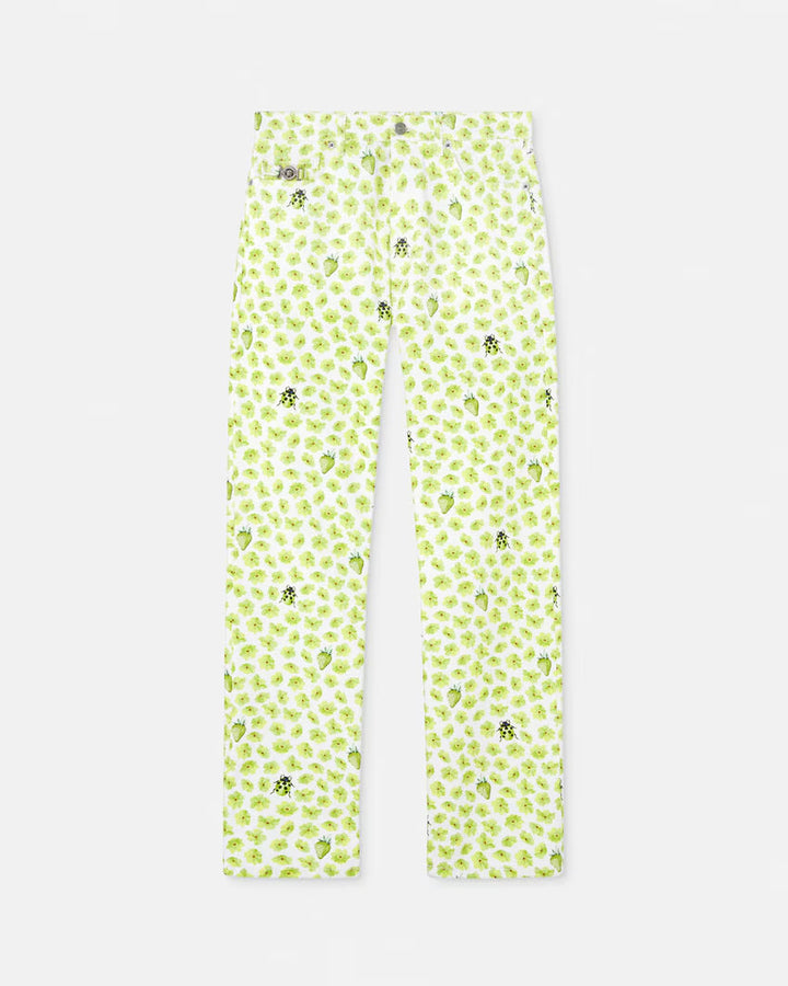 VERSACE Strawberry Garden Loose-Fit Jeans