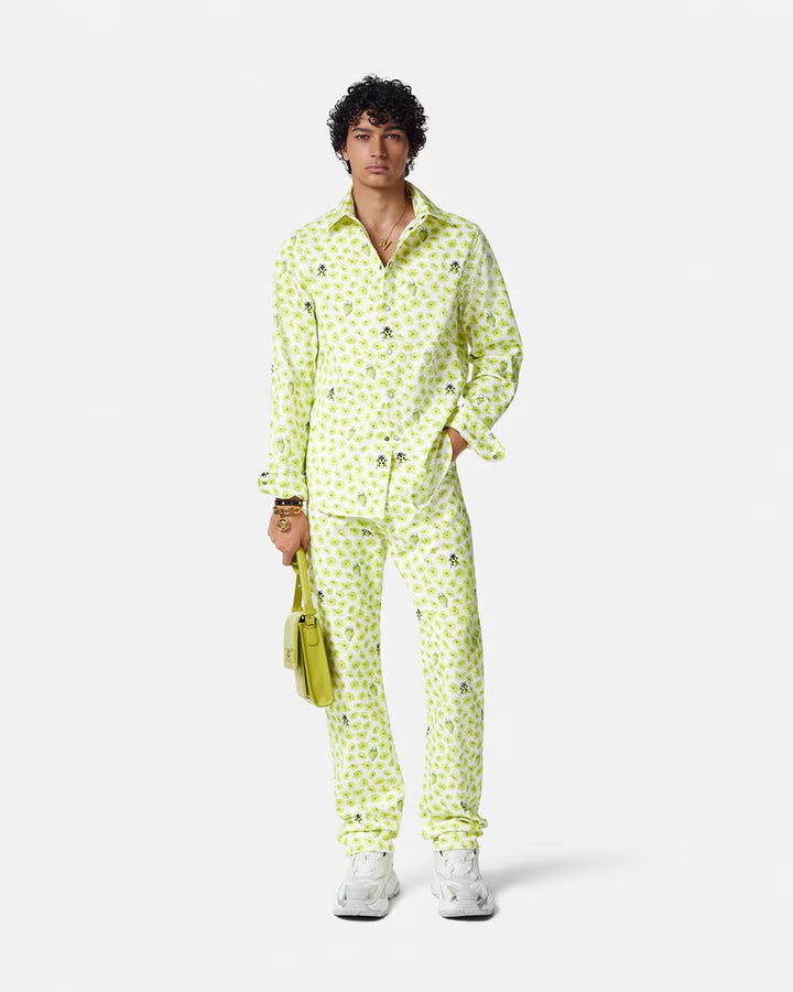 VERSACE Strawberry Garden Loose-Fit Jeans
