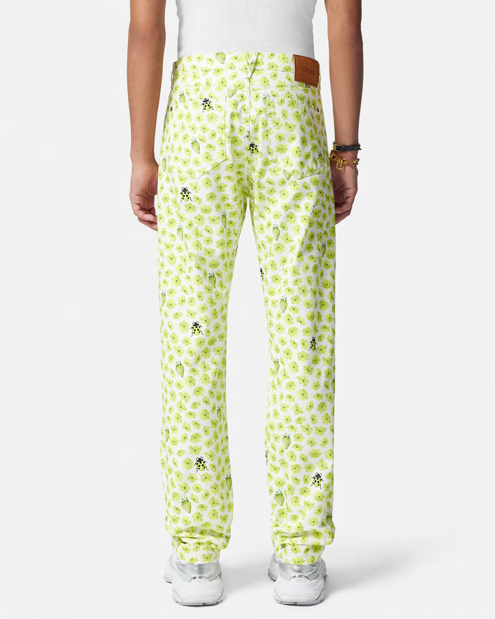 VERSACE Strawberry Garden Loose-Fit Jeans
