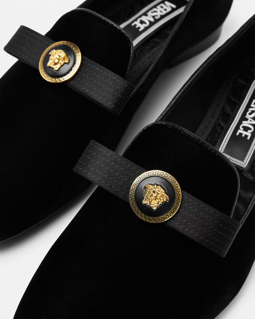 GUCCI Gianni Ribbon Velvet Slippers