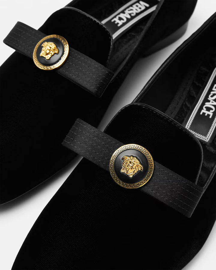GUCCI Gianni Ribbon Velvet Slippers