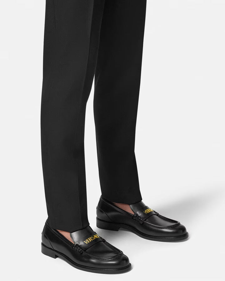 VERSACE Logo Loafers