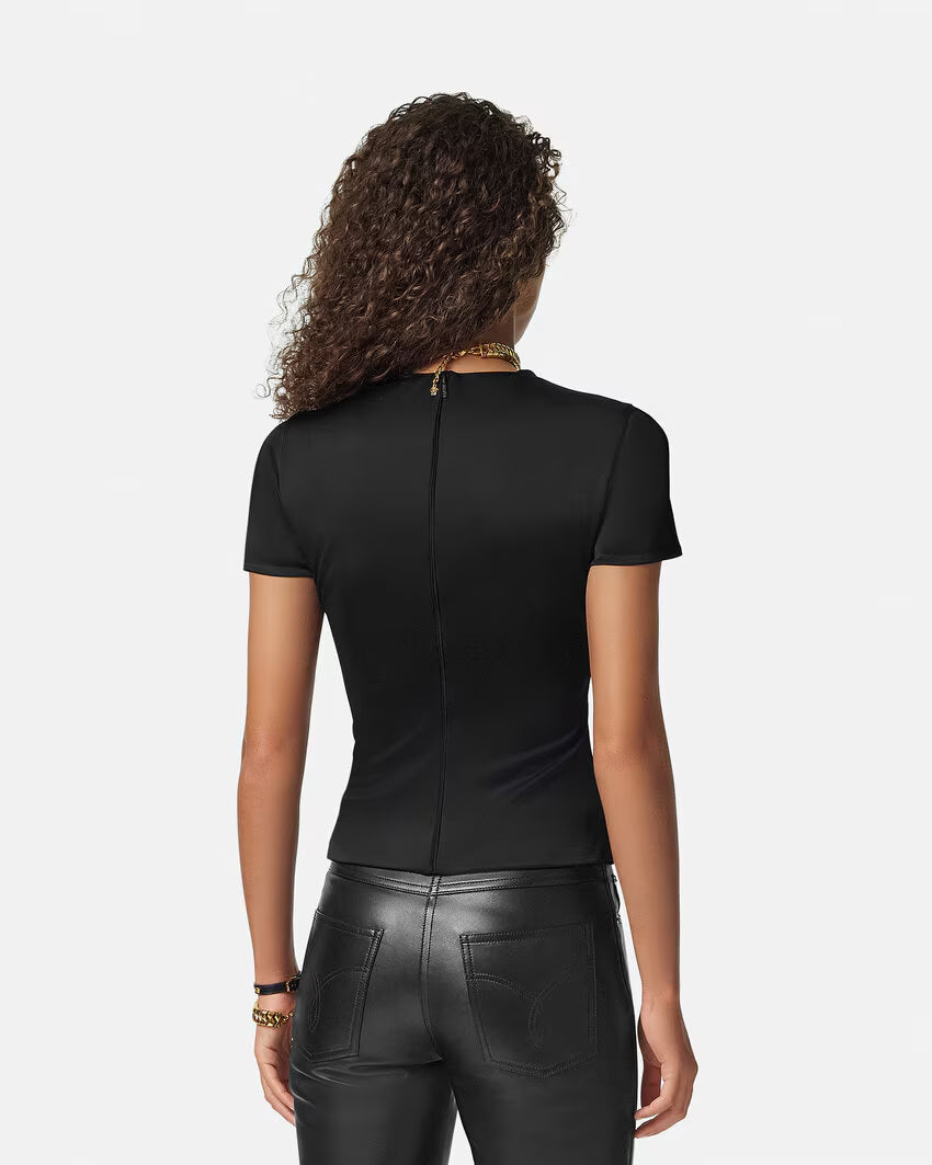 Versace SAFETY PIN GATHERED TOP