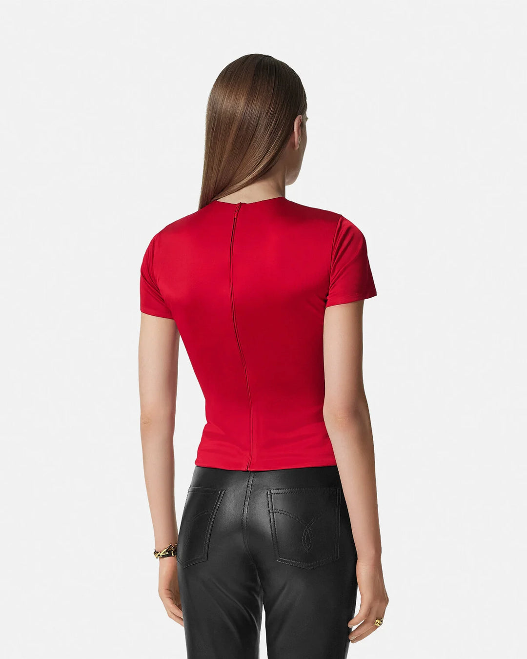 Versace SAFETY PIN GATHERED TOP