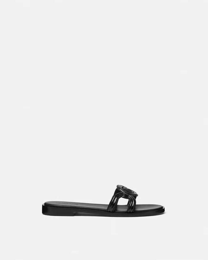 VERSACE Medusa '95 Patent Flat Sandals
