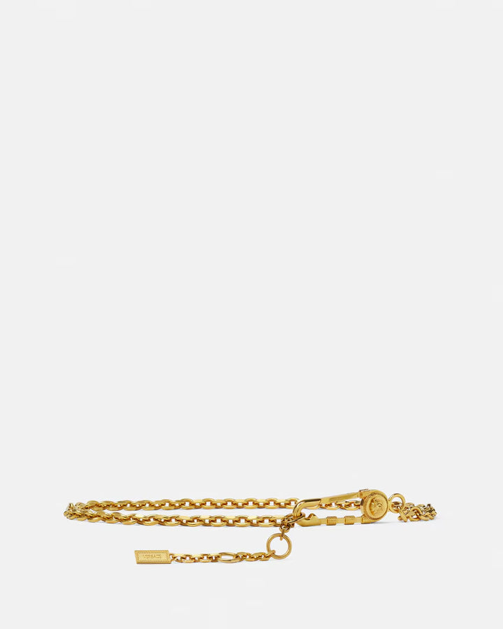 VERSACE Safety Pin Chain Belt 0.8"