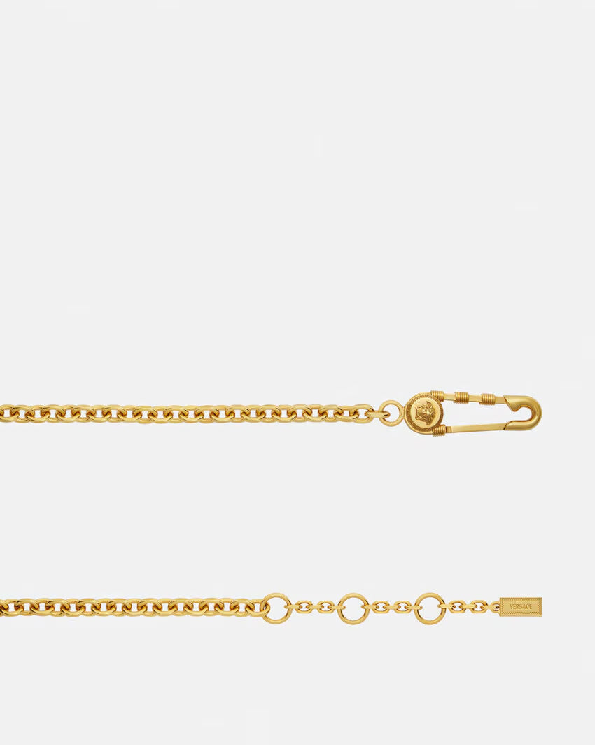 VERSACE Safety Pin Chain Belt 0.8"