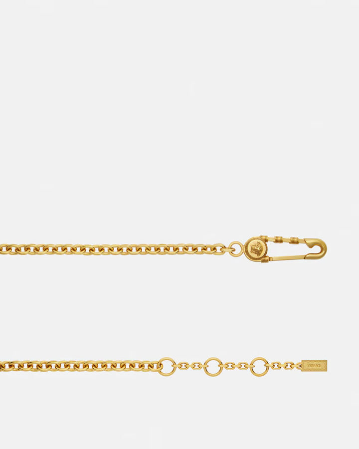 VERSACE Safety Pin Chain Belt 0.8"