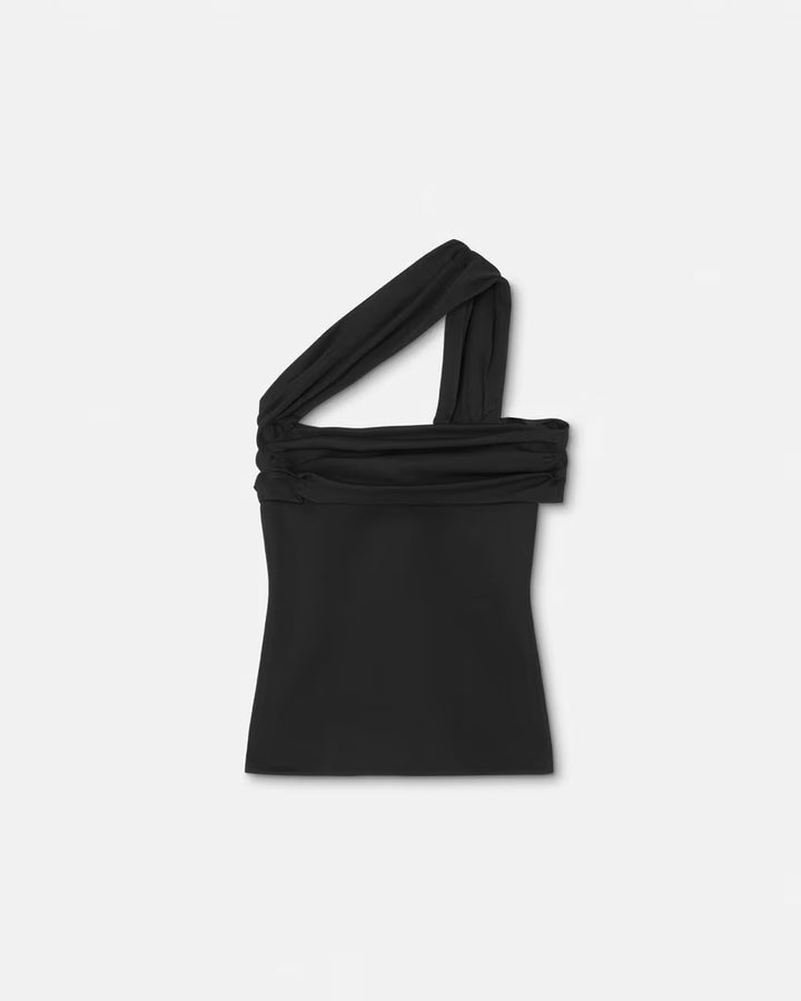 Versace ONE-SHOULDER GATHERED TOP